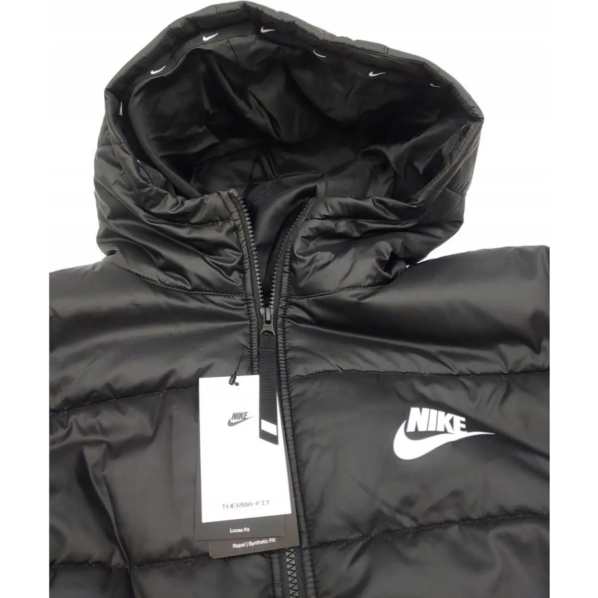 Nike clothing - Nike Sportswear Women`s Parka - Sportswear Parka - DX1798-010 - Black, Manufacturer: Black / White 1
