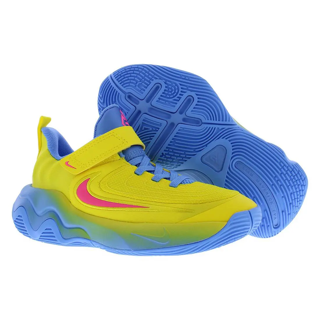 Nike Giannis Immortality 4 PS Boys Shoes - Lightening/Hyper Pink, Main: Yellow