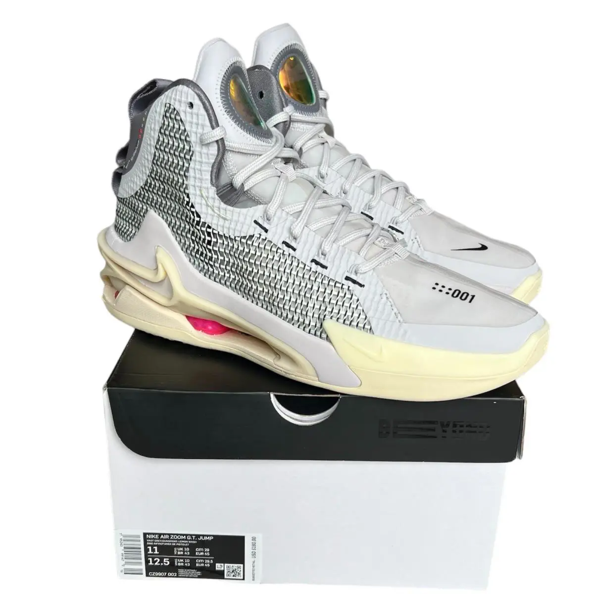 Nike Air Zoom G.t. Jump Sizes 8-13 Men`s Basketball Shoes Vast Grey CZ9907-002 - Multicolor