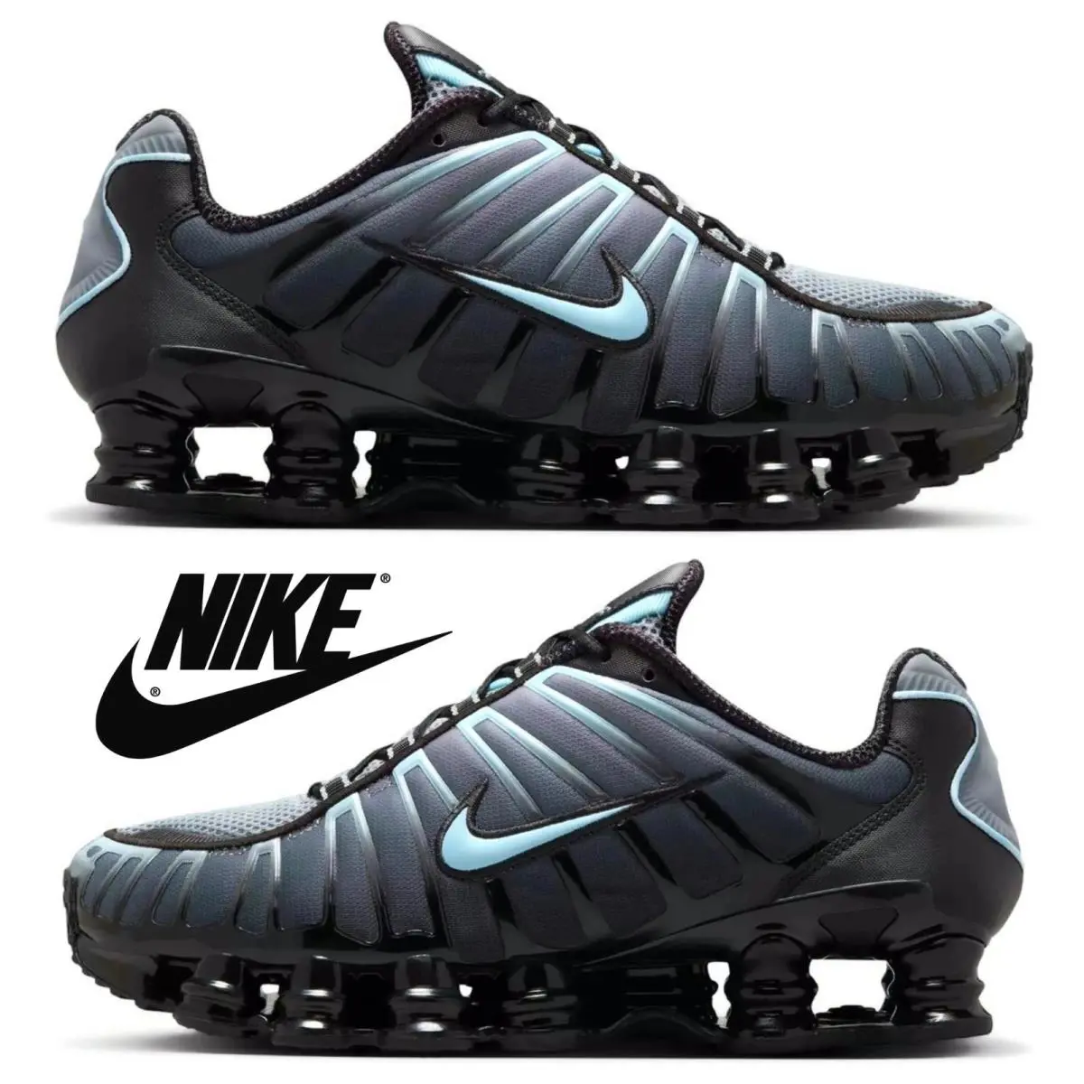 Nike shoes - Nike Shox - Shox - Blue, Maufacturer: Black/Cool Grey/Celestine Blue 27