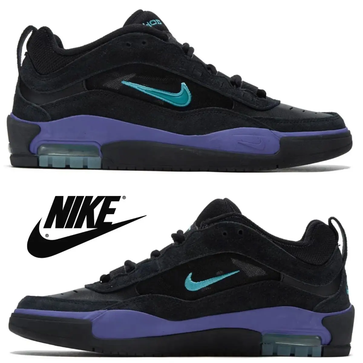 Nike shoes - Nike SB Air Max - Air Max - Black, Maufacturer: Black/Dusty Cactus/Black/Persian Violet 24