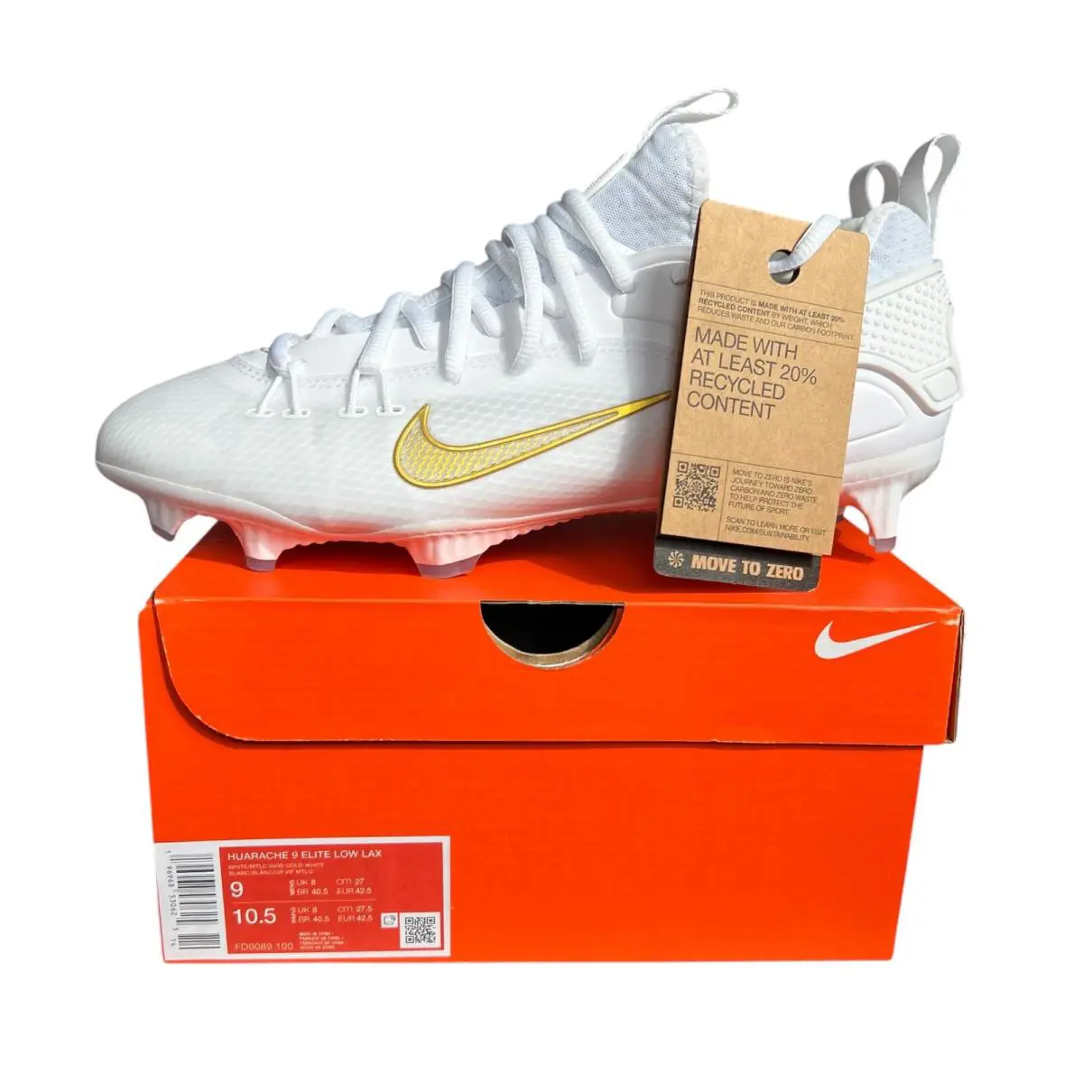 Nike shoes - Nike Huarache 9 Elite Low LAX - FD0089-100 - White 5