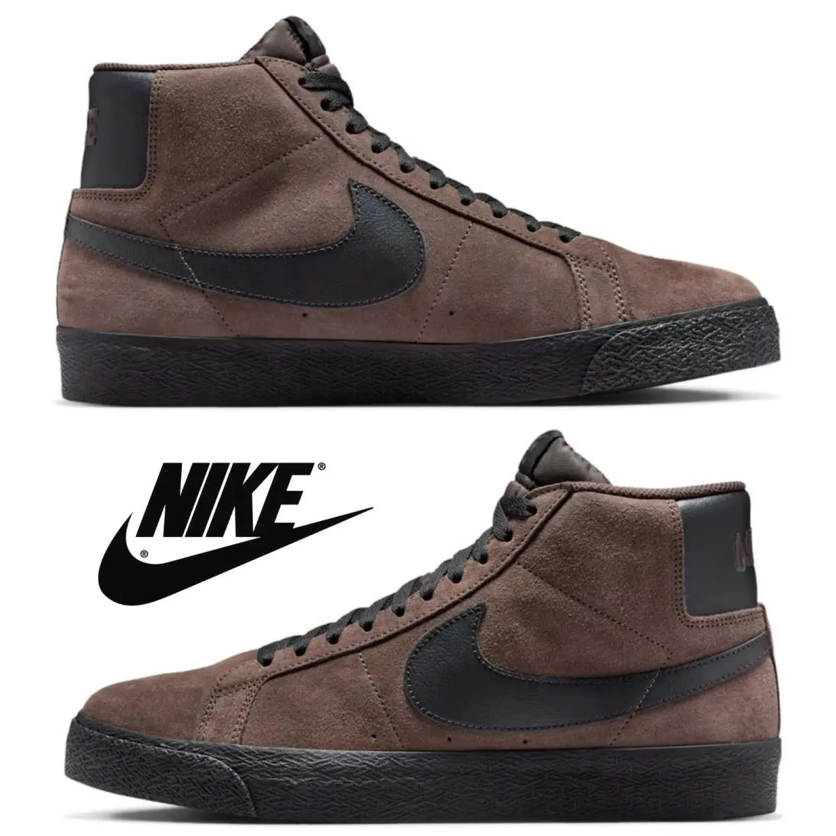 Nike shoes - Nike SB Zoom Blazer Mid - Brown, Maufacturer: Baroque Brown/Baroque Brown/Black 29