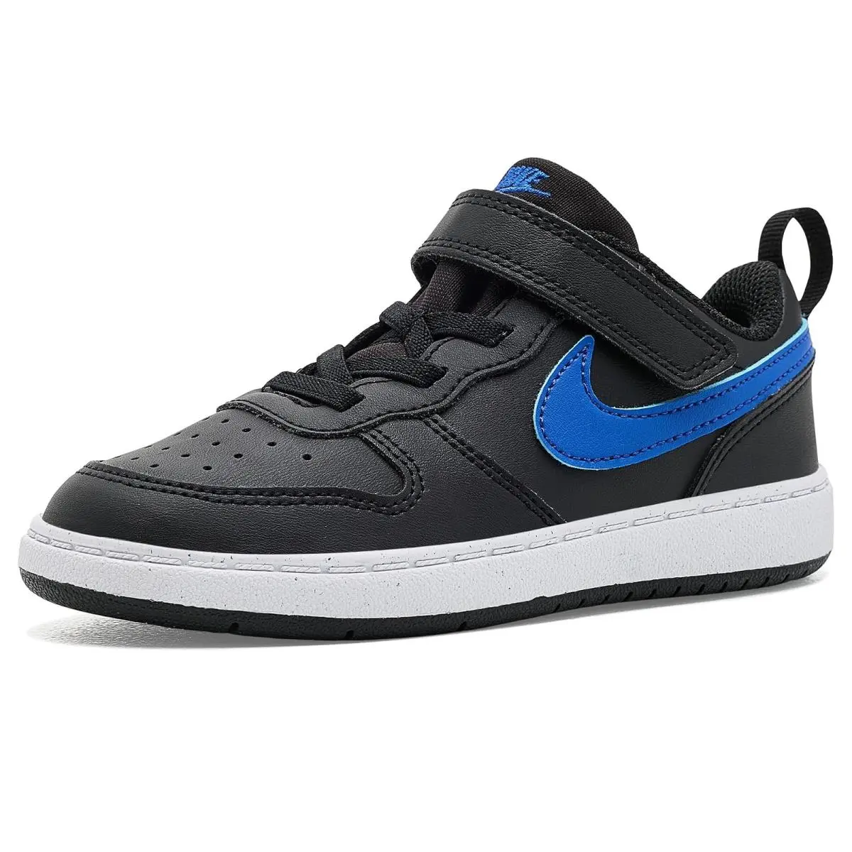 Children Unisex Shoes  Kids Court Borough Low Recraft Infant/toddler Black/Game Royal/White by Nike