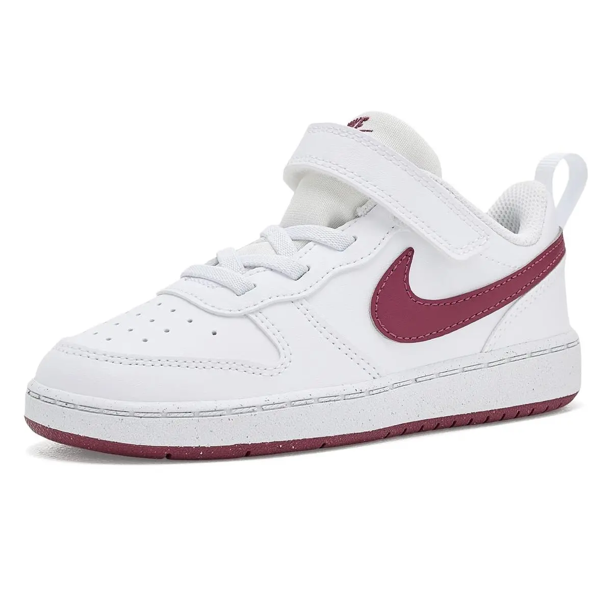 Children Unisex Shoes  Kids Court Borough Low Recraft Infant/toddler White/Pink Smoke by Nike