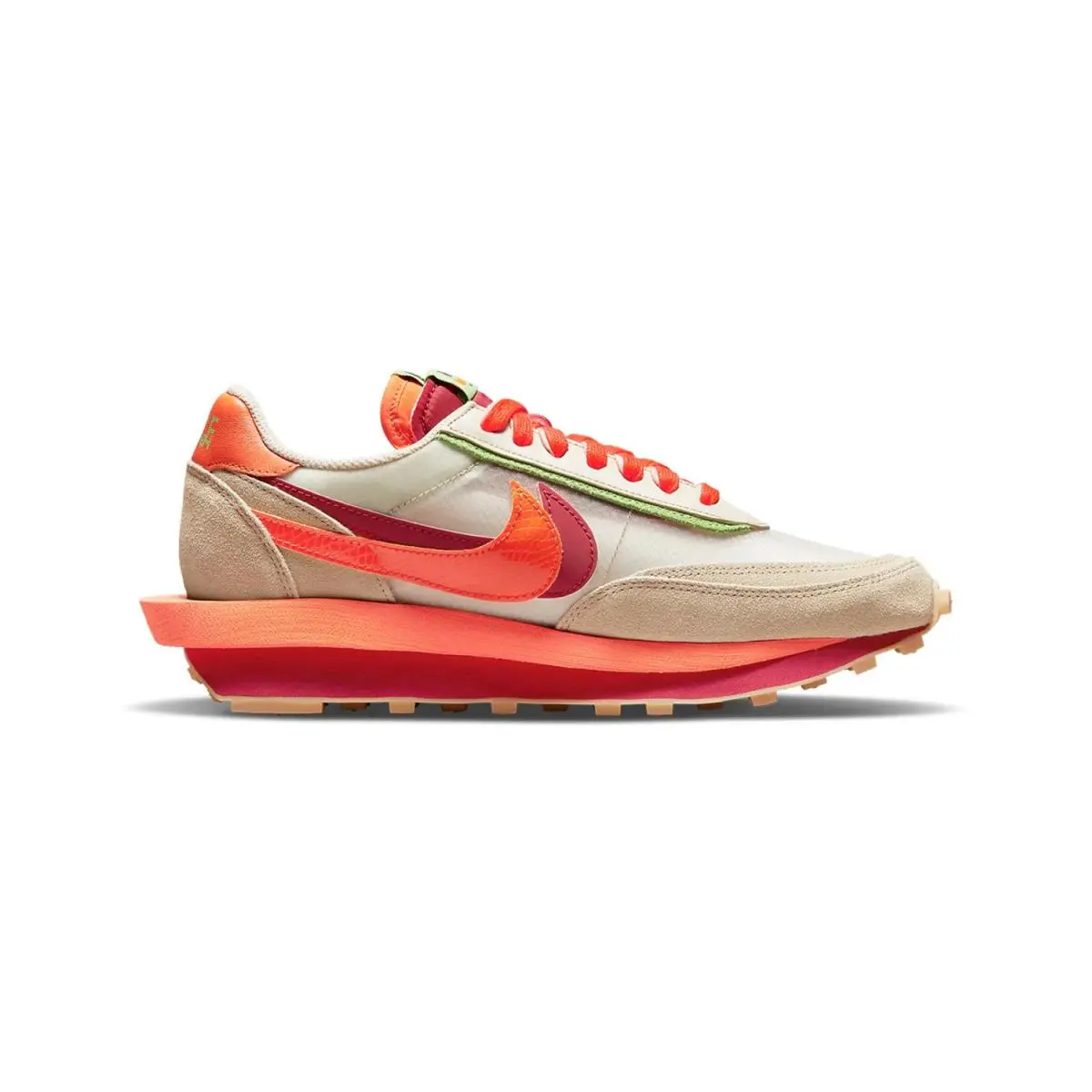 Nike shoes - NIKE LDWAFFLE / S/ C - DH1347-100 - Net/Orange Blaze-Deep Red-Green Bean 0