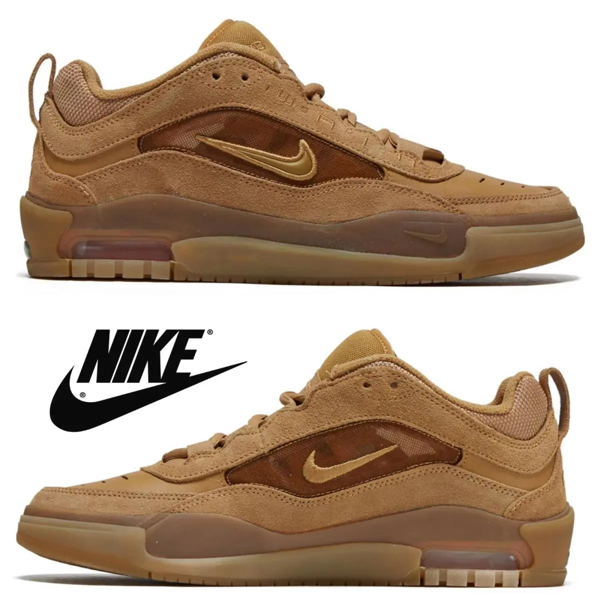 Nike shoes - Nike SB Air Max - Air Max - Brown, Maufacturer: Flax/Wheat/Flax/Safety Orange 24