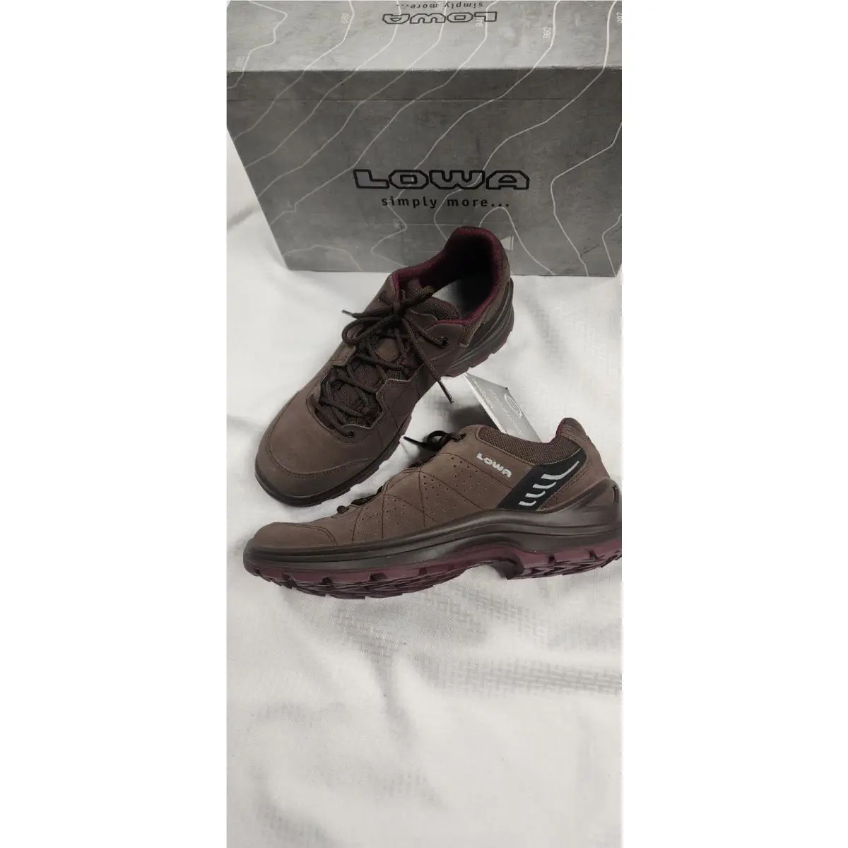Lowa Tiago Espresso All Terrain Women`s Shoes Size 9.5 Leather European