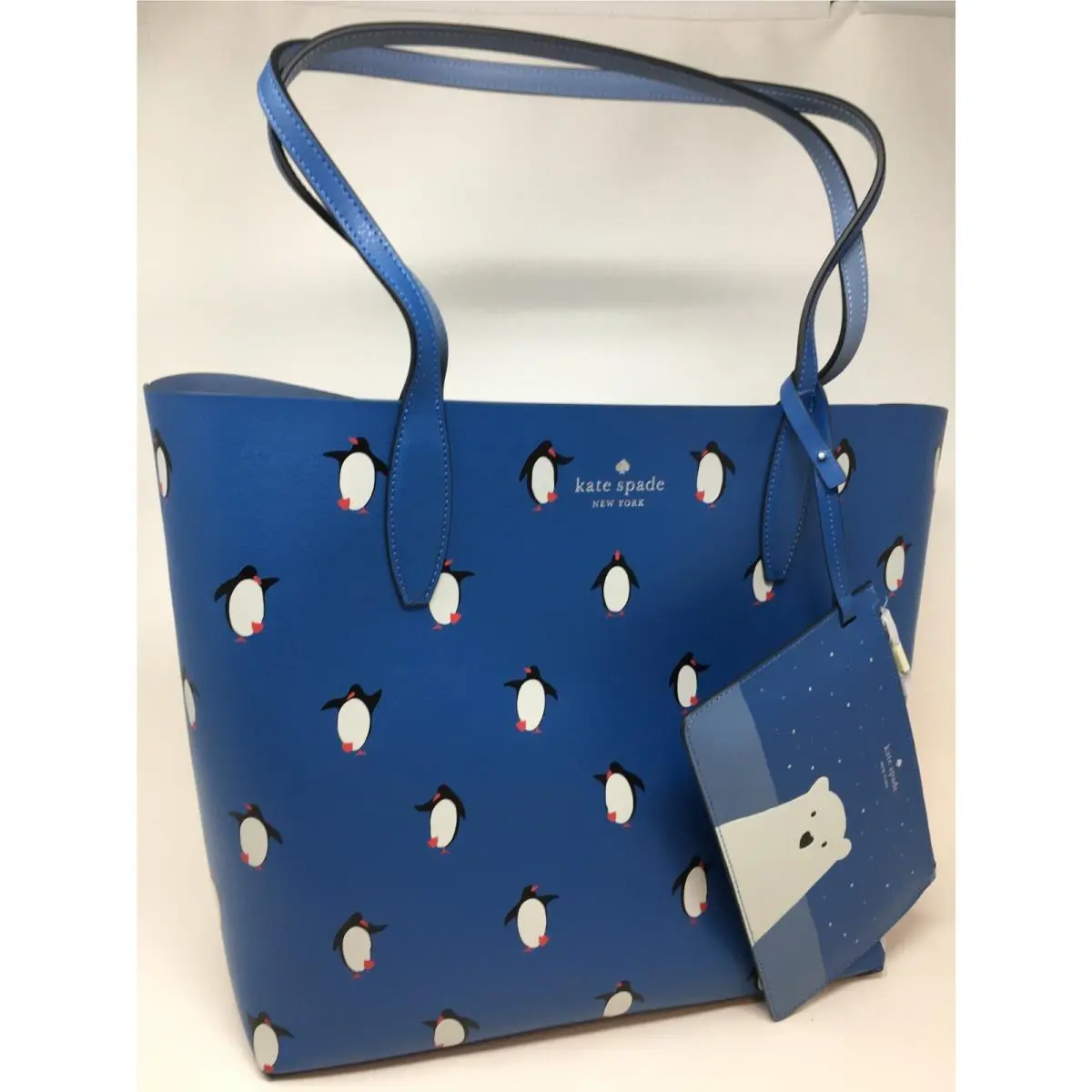 Kate Spade New York Arctic Friends Reversible Tote Bag Handbag Large