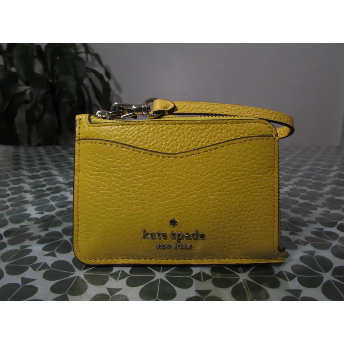 Kate Spade Leila Leather Small Card Holder Wristlet WLR00398 Warm Ginger