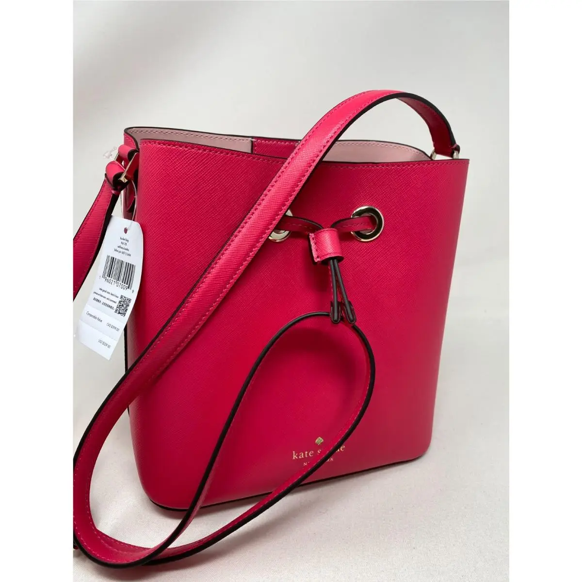 Kate Spade Sadie Bucket Bag Crossbody Purse Bikini Pink
