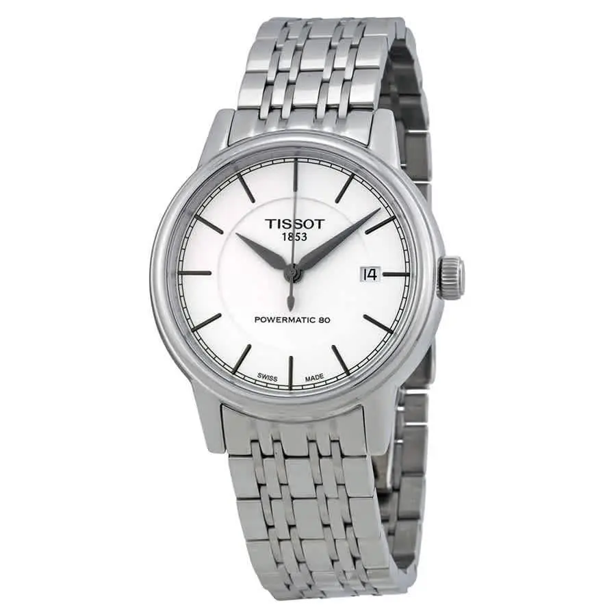 Tissot T Classic Powermatic Automatic White Dial Men`s Watch T0854071101100 - Skeleton / White, Dial: White, Band: Silver