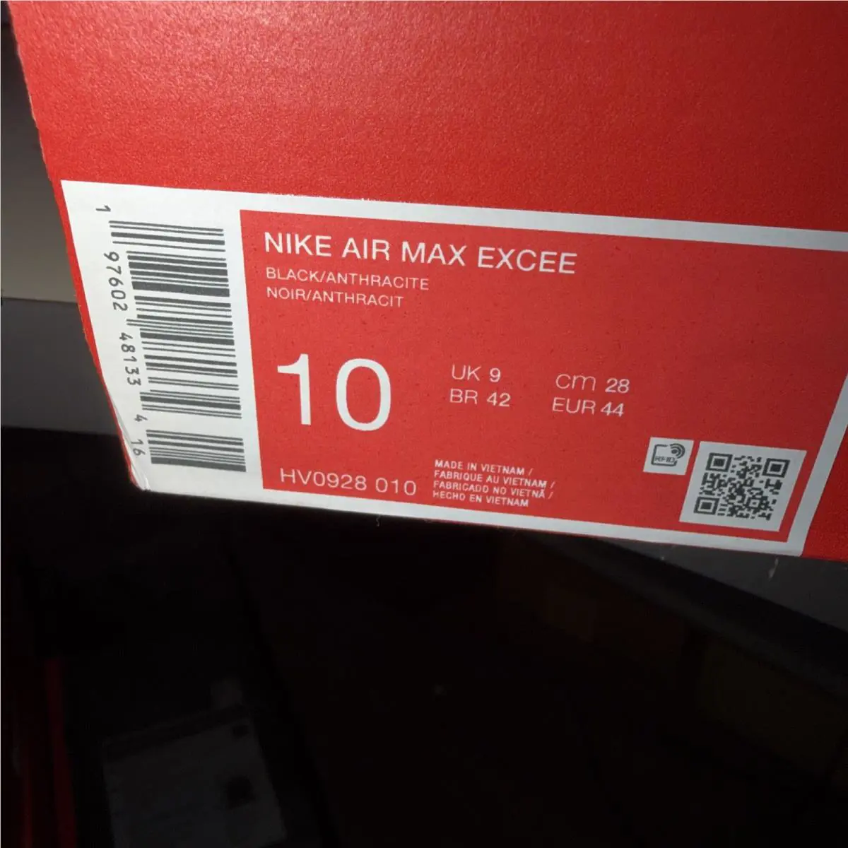 Nike shoes - Nike Air Max Excee - Air Max Excee - HV0928 - Black (UPC: 0197602480658) 1