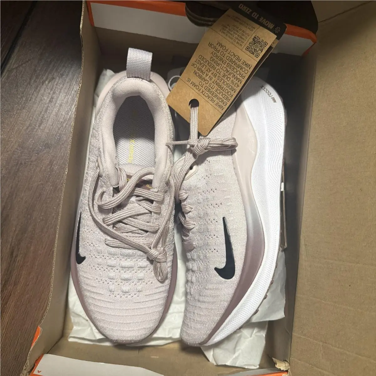 Womens Size 5 Nike Reactx Infinity Run 4 Platinum Violet DR2670-010