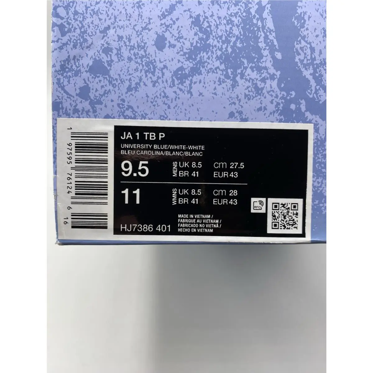 Nike shoes - Nike Ja 1 - HJ7386 401 - University Blue/White (UPC: 197595761246) 6