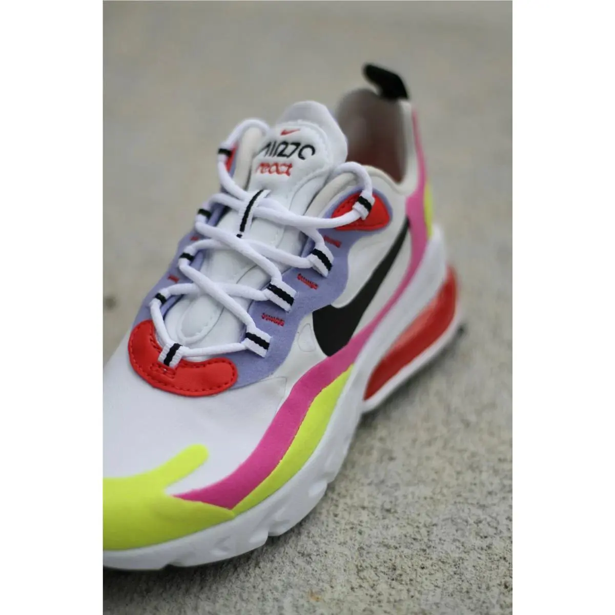 Nike shoes - Nike Air Max 270 React - CZ9351 100 - White/Light Thistle-Black (UPC: 194496060966) 8