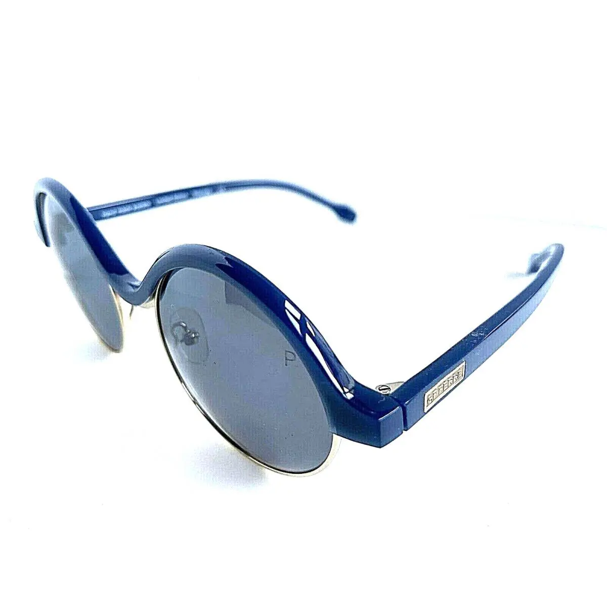 Polarized Gianfranco Ferre Gff 10985 Round Blue Men`s Women`s Sunglasses