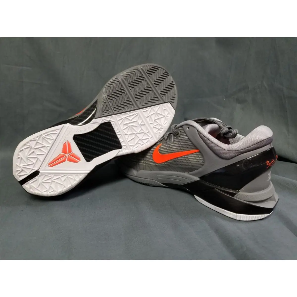 Nike shoes - Nike Zoom Kobe VII - Zoom Kobe VII - 505399 001 - Wolf Grey/Total Orange-Orange Ember (UPC: 883418883485) 0