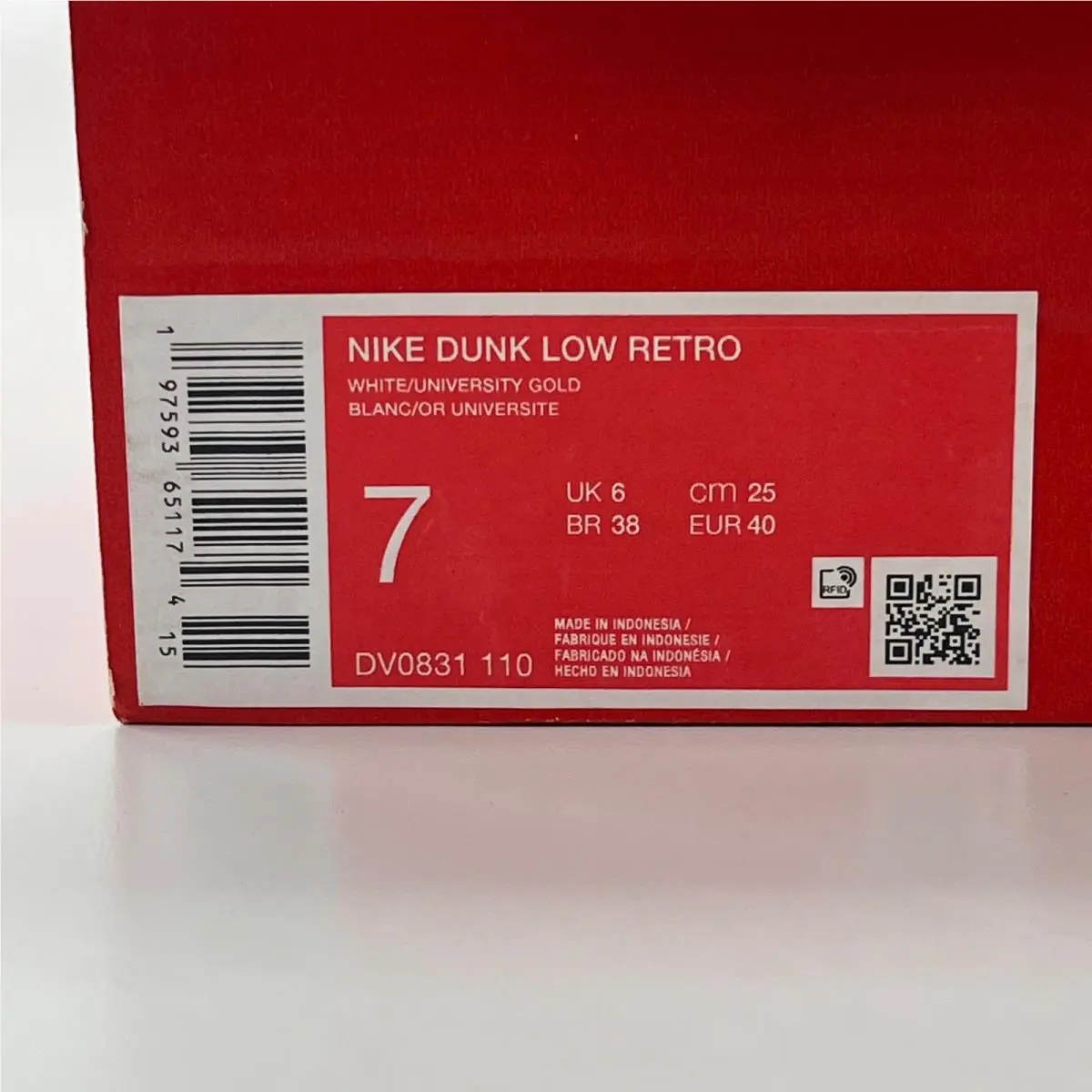 Nike shoes - Nike Dunk Low Retro White University Gold DV0831-110 - DV0831-110 - White 7