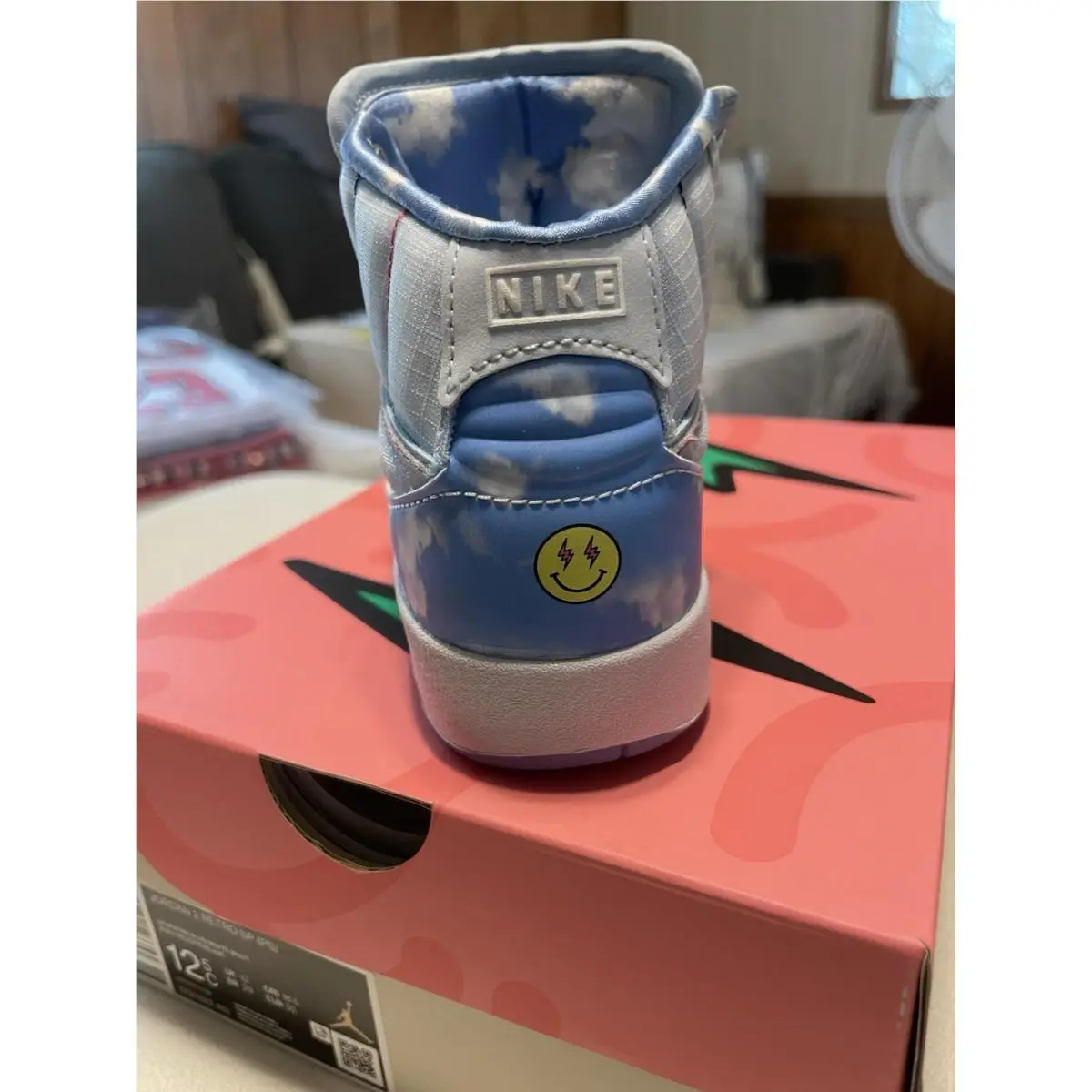 Nike Jordans J Bavin Girls Sz 12.5 Puertorican Rap Star Baby Blues Hightop Nwb