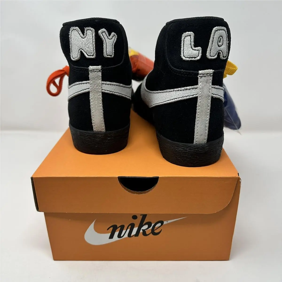 Nike shoes - Nike Blazer Mid - Blazer Mid - AT9978 001 - Black/Rush Blue-Brilliant Orange 1
