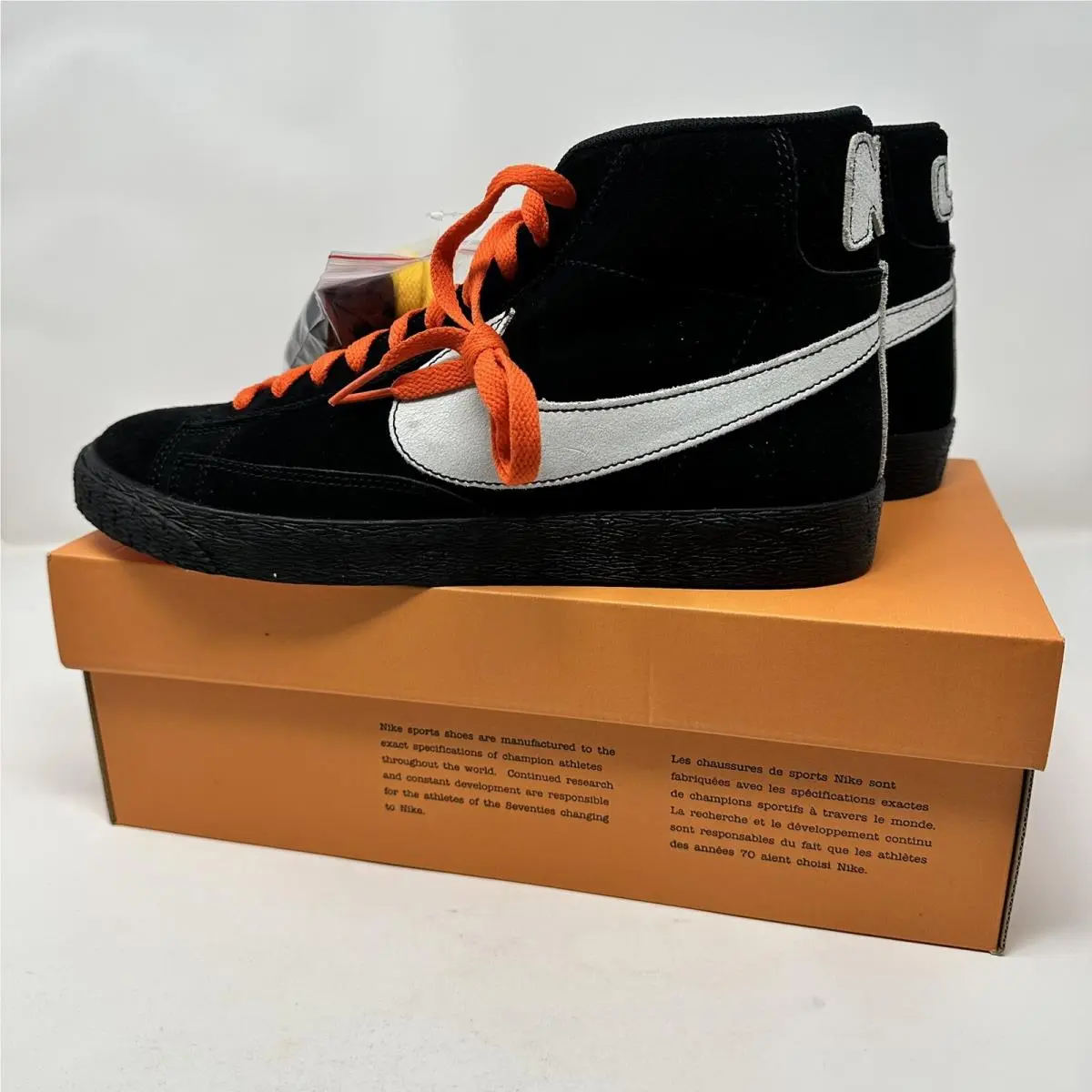 Nike shoes - Nike Blazer Mid - Blazer Mid - AT9978 001 - Black/Rush Blue-Brilliant Orange 2