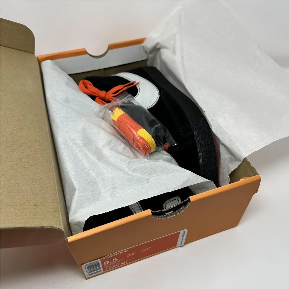 Nike shoes - Nike Blazer Mid - Blazer Mid - AT9978 001 - Black/Rush Blue-Brilliant Orange 6