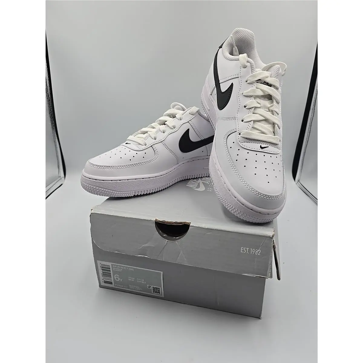 Nike shoes - Air Force 1 GS 6y FV5948 101 - White/Black 6