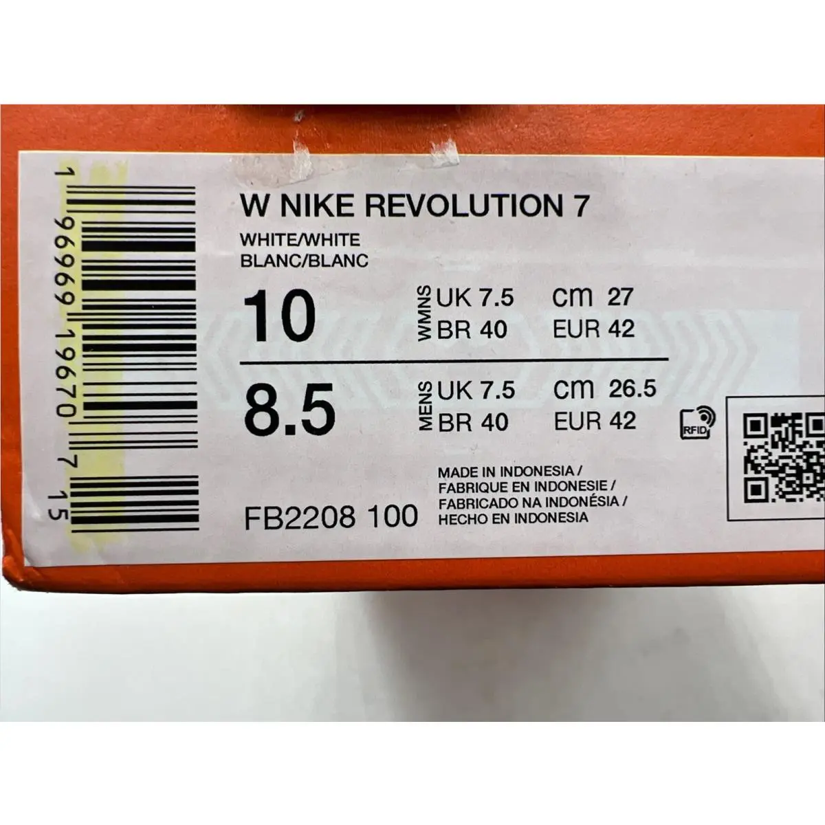 Nike shoes - Nike Revolution 7 - Revolution - FB2208-100 - White 5