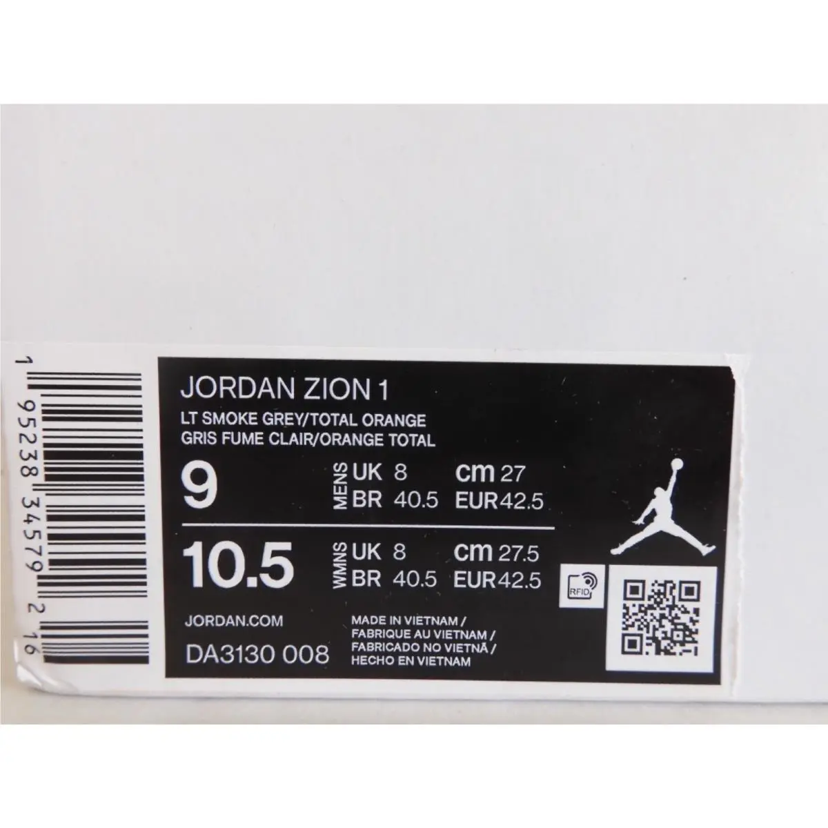 Nike shoes - Jordan Zion 1 - Zion - Gray (UPC: 195238345792) 3