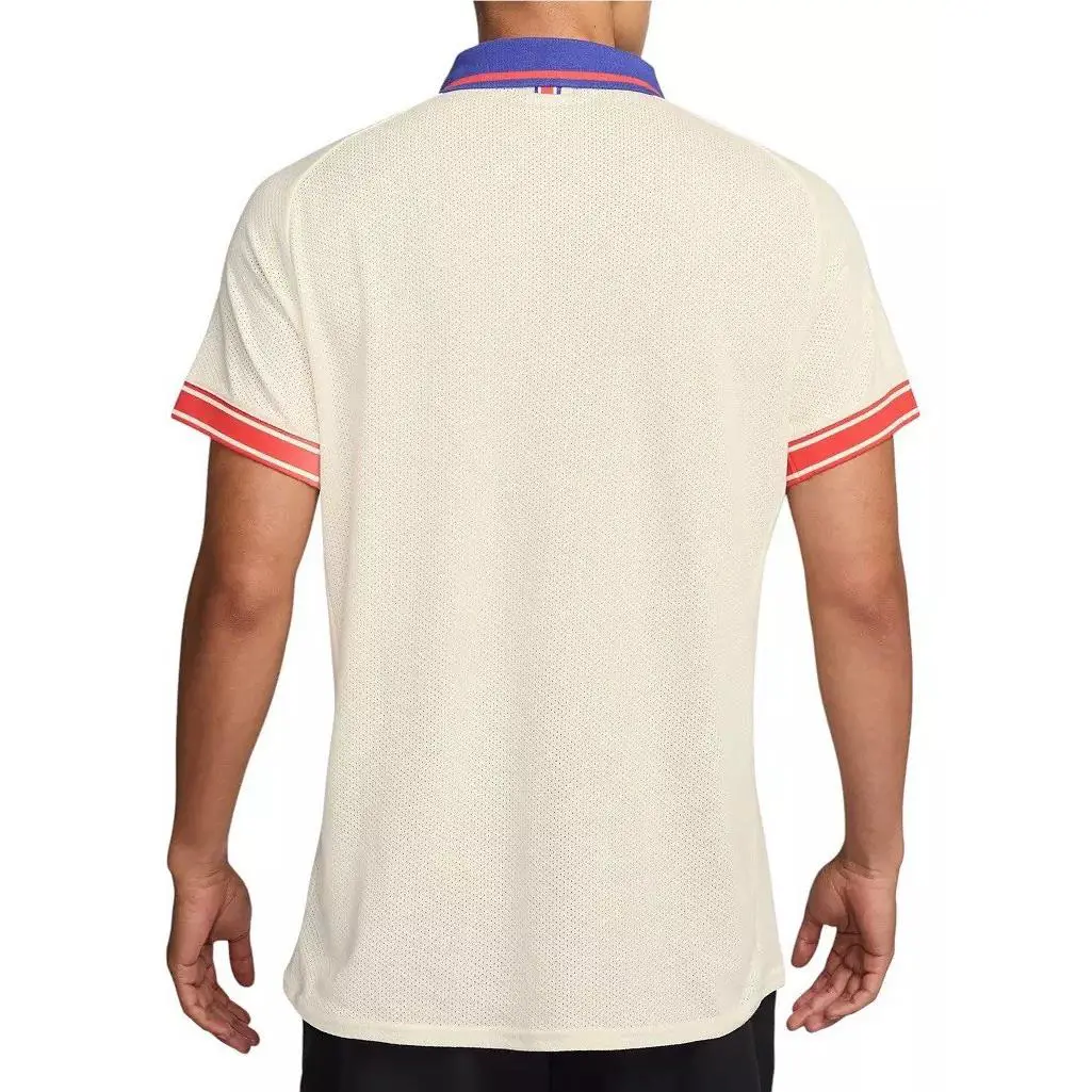 Nike clothing - Nike Court Heritage Tennis Polo - Pale Ivory / Light Crimson 3