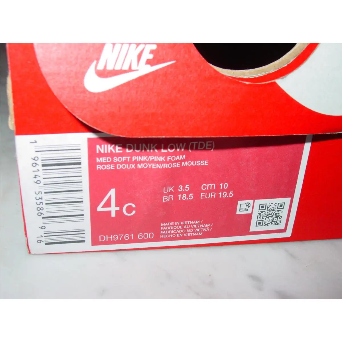 Nike shoes - Nike Dunk Low - Dunk Low - Pink Foam (UPC: 196149535869) 0
