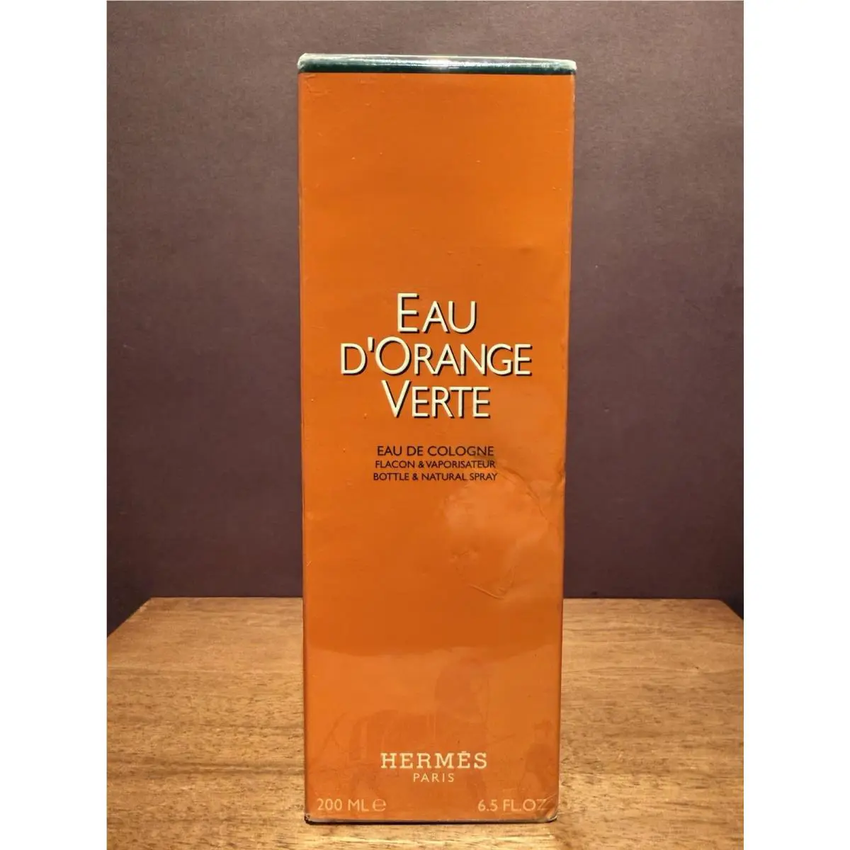 Hermes Eau D`orange Verte 6.5 Fl. OZ / 200 ml Eau de Cologne Spray Box
