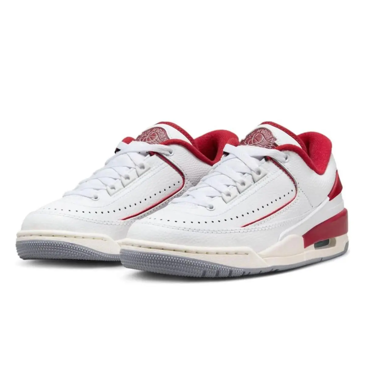 Sz 5.5Y - Air Jordan 2/3 GS `white Varsity Red`
