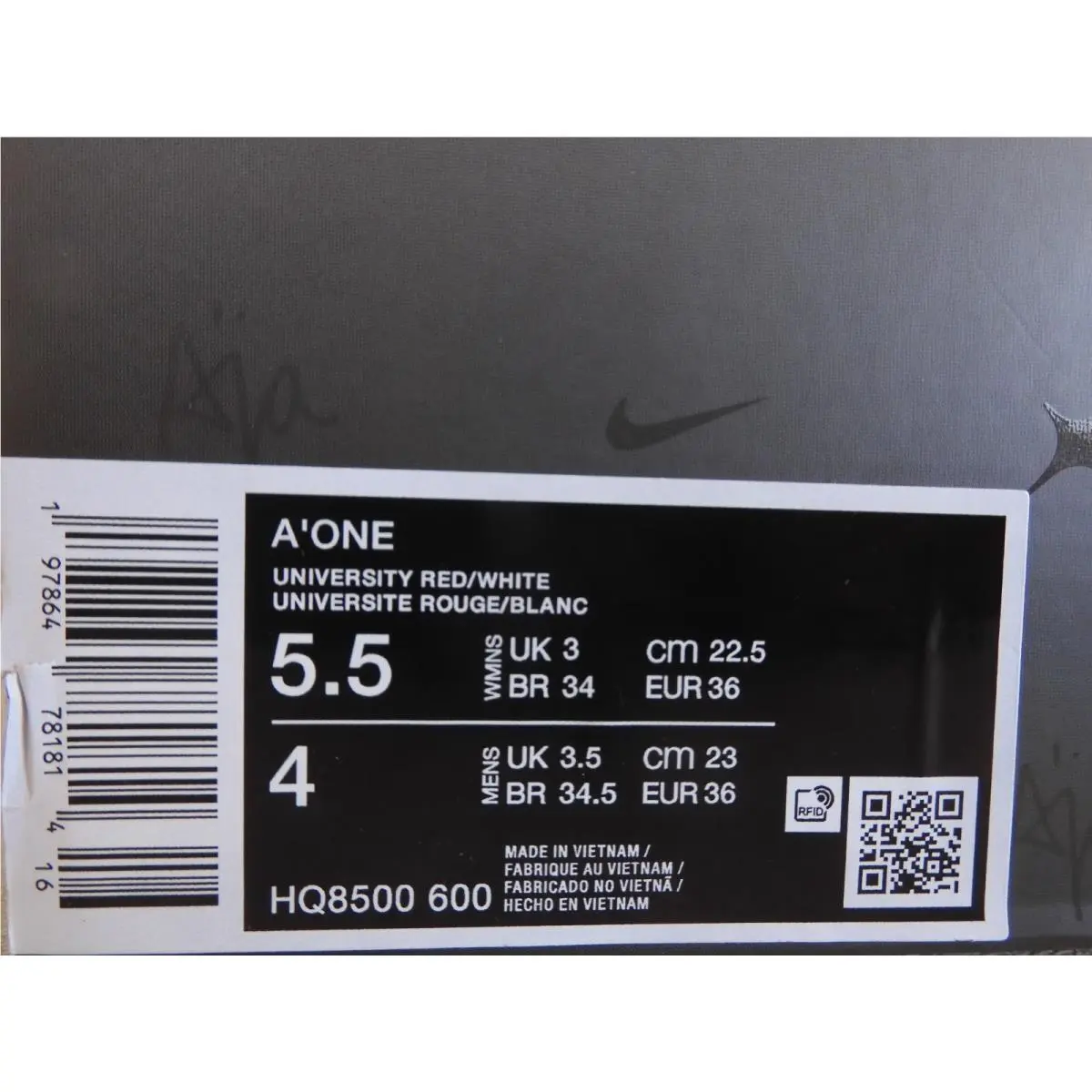 Nike shoes - Nike A`One - HQ8500 600 - Red (UPC: 197864781814) 6