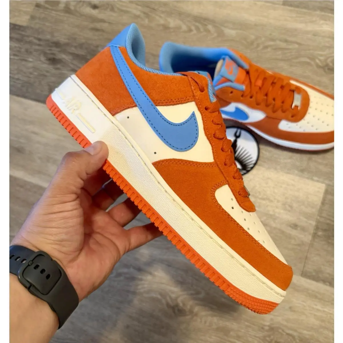 Nike shoes - Nike Air Force 1 `07 LV8 - FQ8714-800 - Safety Orange / University Blue (UPC: 197863975733) 8