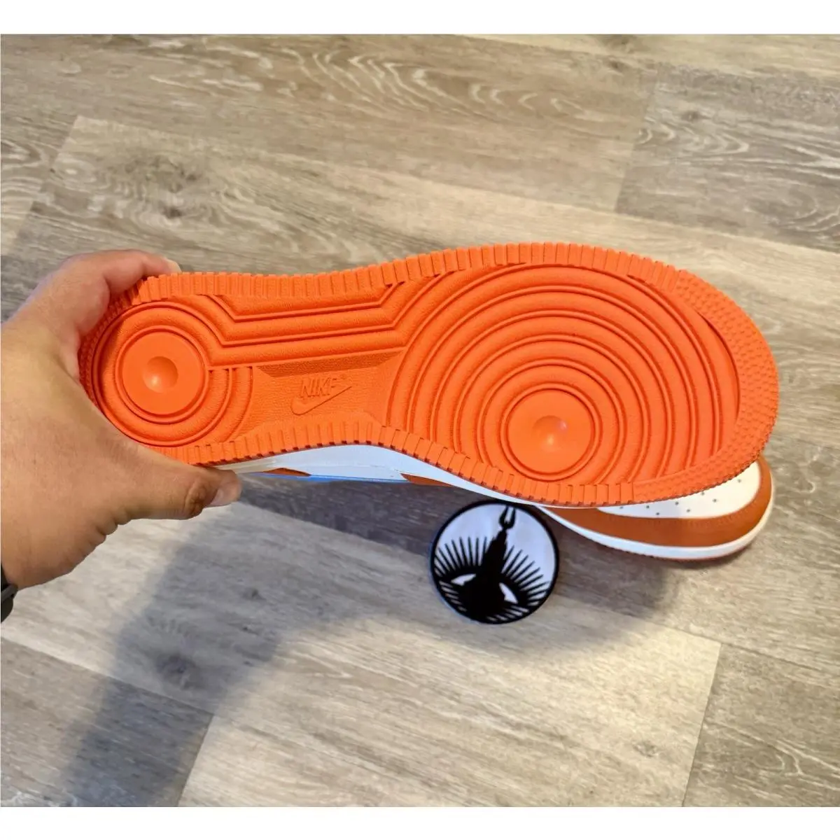 Nike shoes - Nike Air Force 1 `07 LV8 - FQ8714-800 - Safety Orange / University Blue (UPC: 197863975733) 9