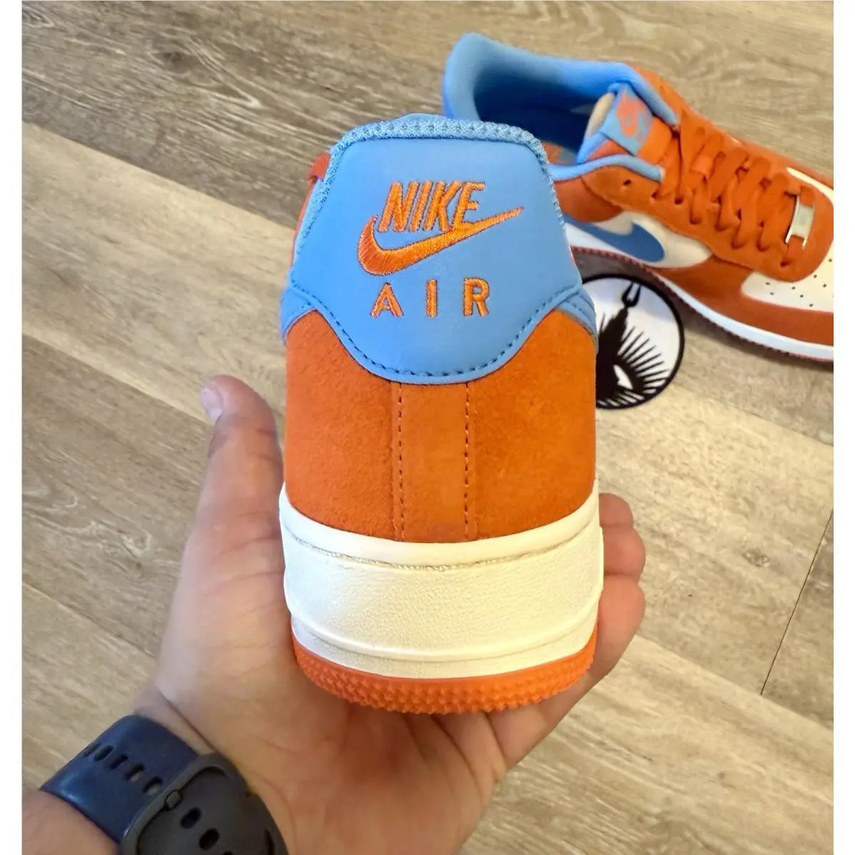 Nike shoes - Nike Air Force 1 `07 LV8 - FQ8714-800 - Safety Orange / University Blue (UPC: 197863975733) 0