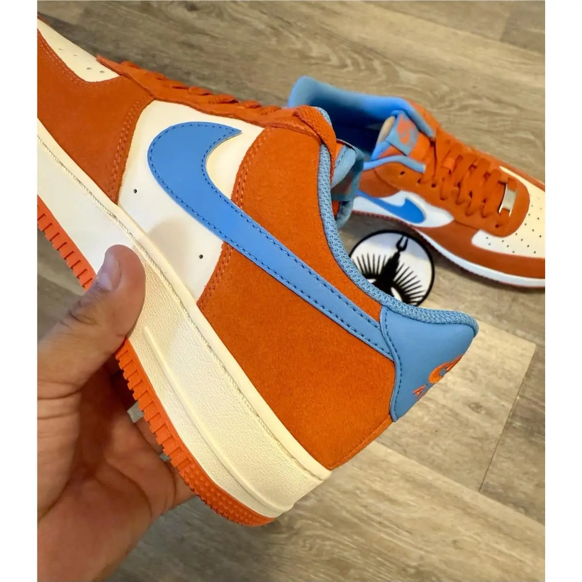 Nike shoes - Nike Air Force 1 `07 LV8 - FQ8714-800 - Safety Orange / University Blue (UPC: 197863975733) 1