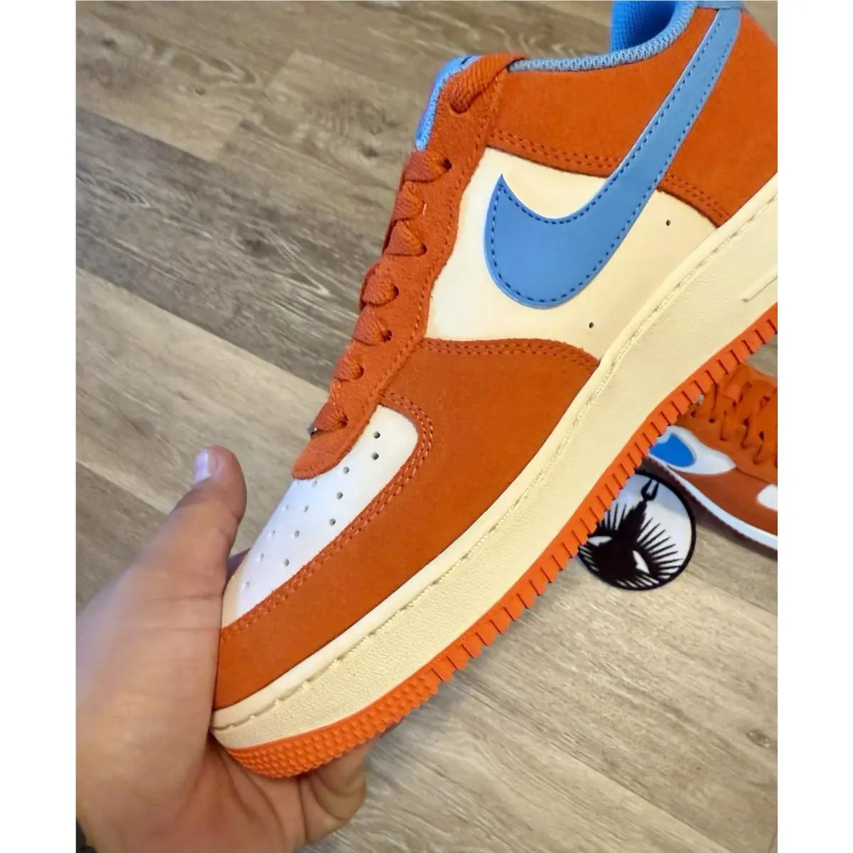 Nike shoes - Nike Air Force 1 `07 LV8 - FQ8714-800 - Safety Orange / University Blue (UPC: 197863975733) 2