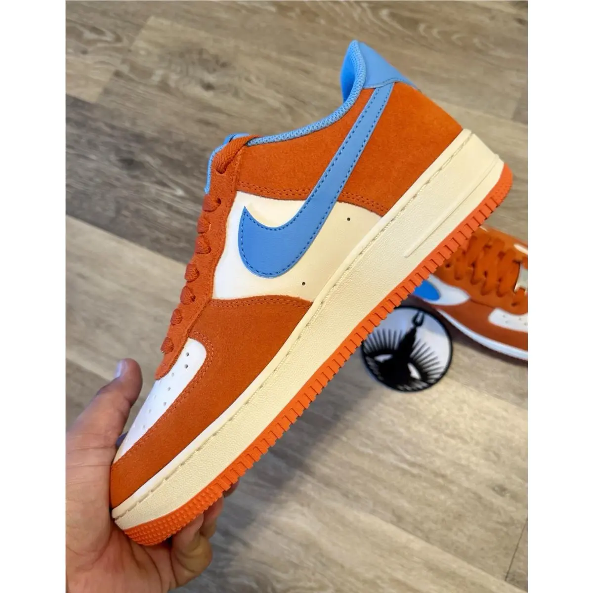 Nike shoes - Nike Air Force 1 `07 LV8 - FQ8714-800 - Safety Orange / University Blue (UPC: 197863975733) 3