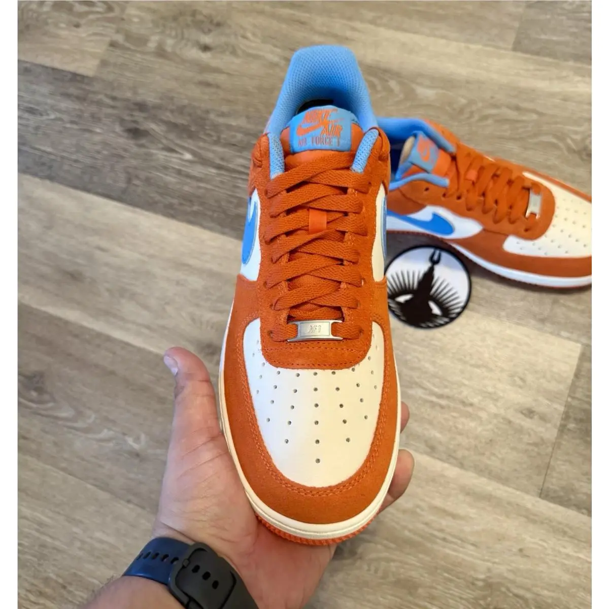 Nike shoes - Nike Air Force 1 `07 LV8 - FQ8714-800 - Safety Orange / University Blue (UPC: 197863975733) 4