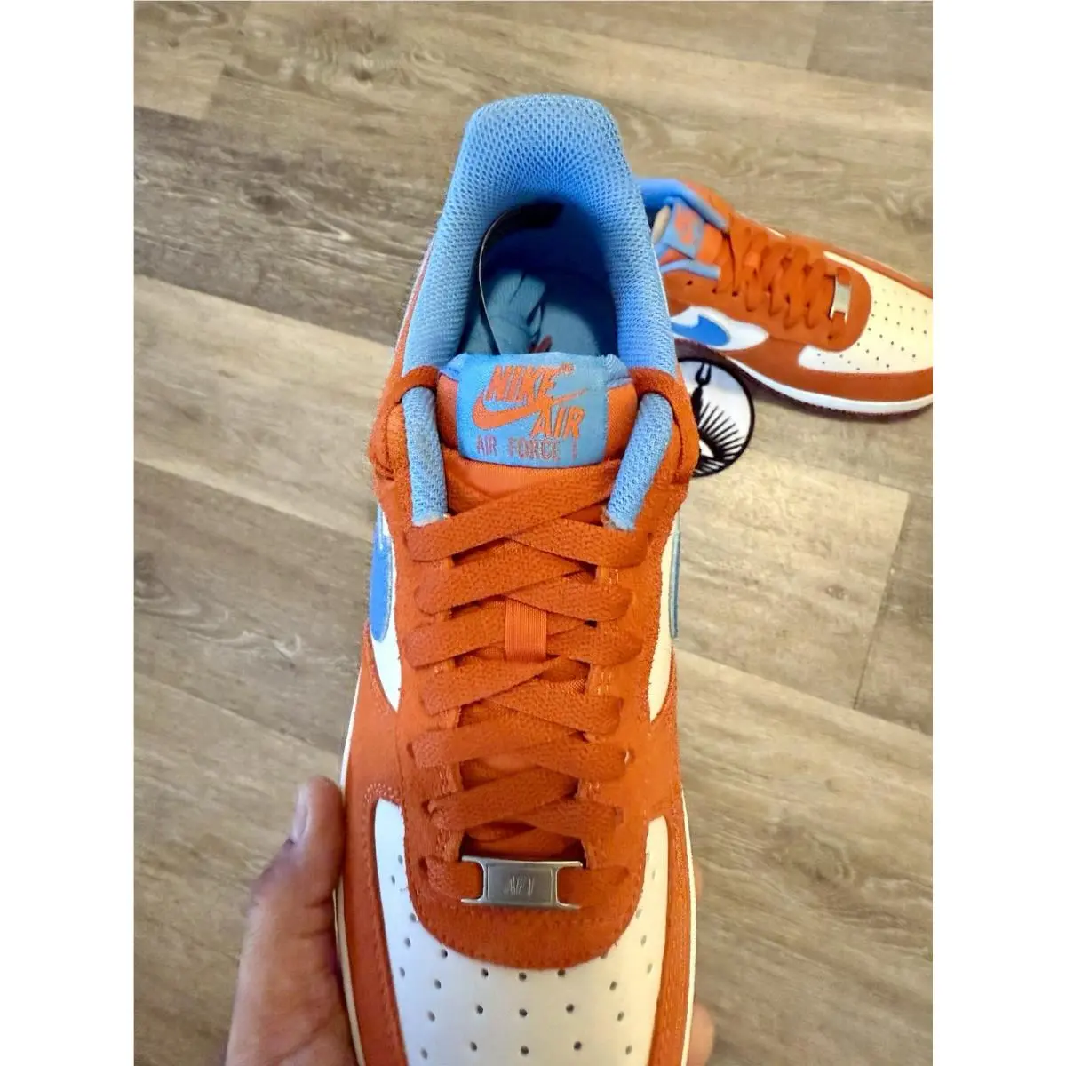 Nike shoes - Nike Air Force 1 `07 LV8 - FQ8714-800 - Safety Orange / University Blue (UPC: 197863975733) 6