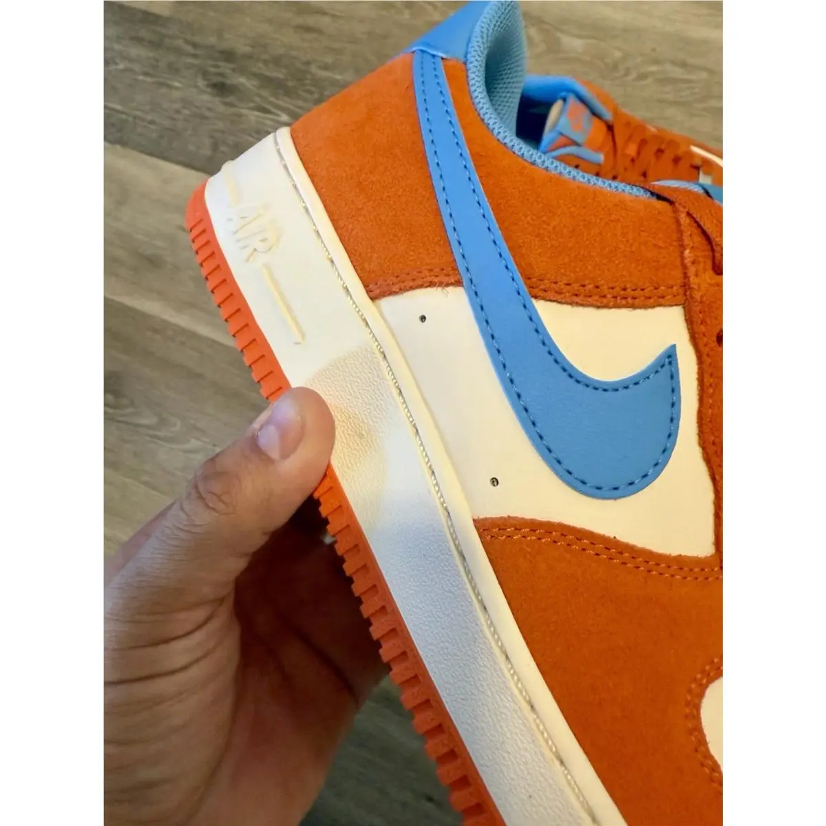 Nike shoes - Nike Air Force 1 `07 LV8 - FQ8714-800 - Safety Orange / University Blue (UPC: 197863975733) 7