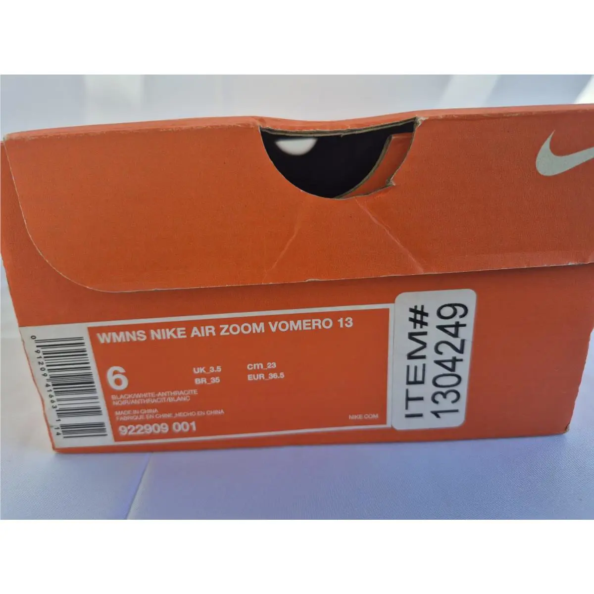 Nike shoes - Nike Wmns Air Zoom Vomero 13 - 922909-001 - Black/White/Anthracite 5