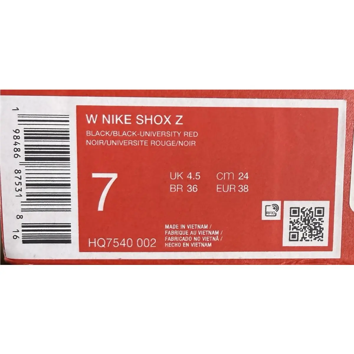 Nike shoes - Nike Shox Z - Shox - HQ7540-002 - BLACK/UNISERSITY RED 5