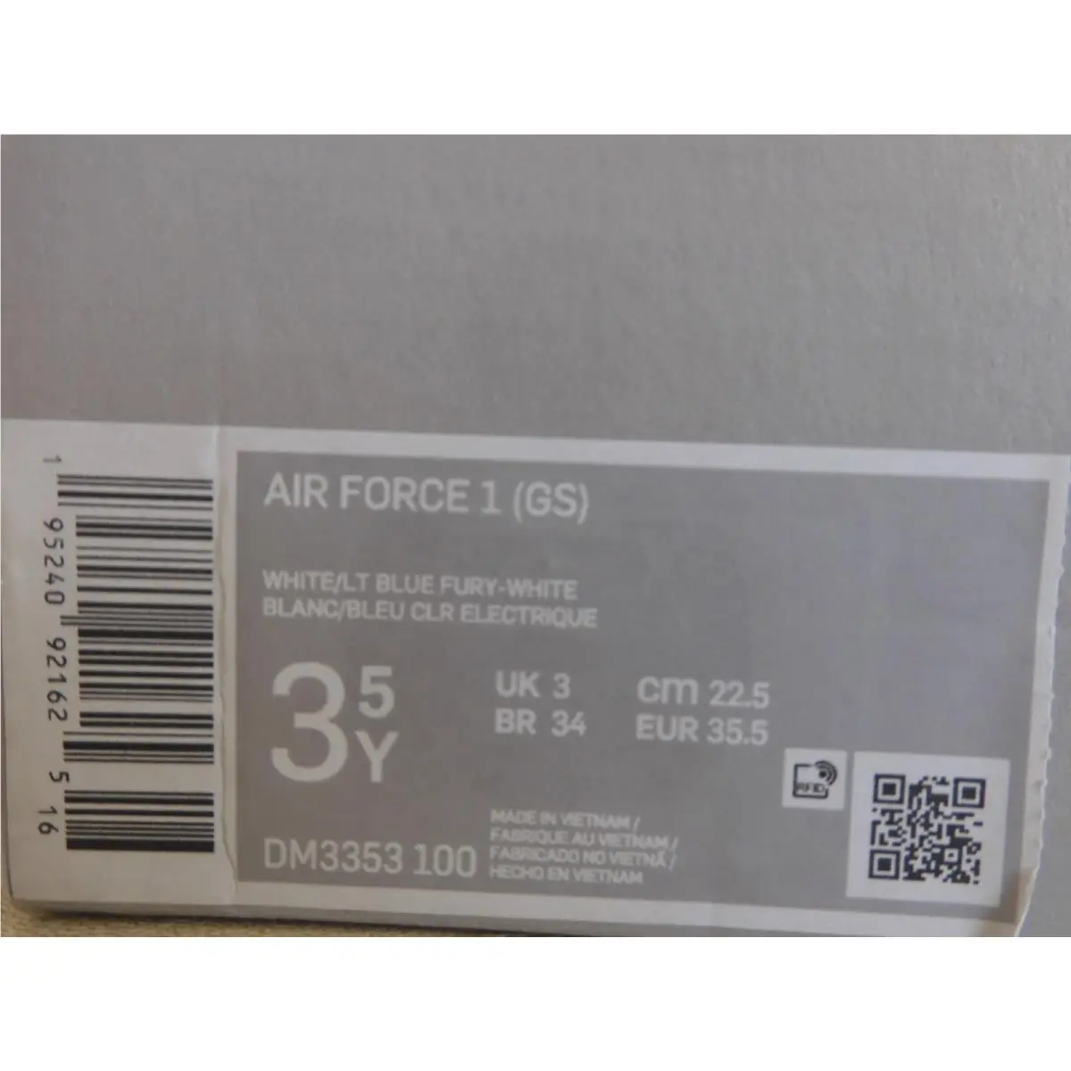 Nike shoes - Nike Air Force 1 GS - White (UPC: 195240921625) 4