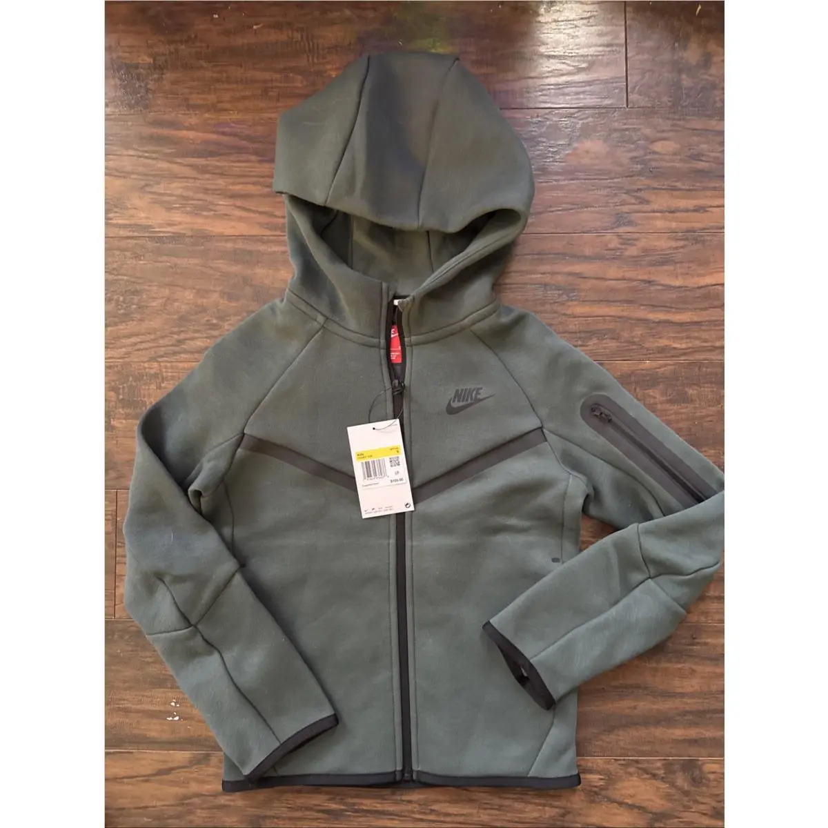 Nike Sportswear Tech Fleece Full Zip Hoodie HV5867-338 - Kids Small