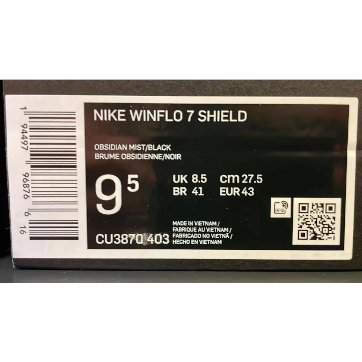 Nike shoes - Nike Winflo 7 Shield - Winflo Shield - CU3870 403 - Obsidian Mist/Black (UPC: 194497968766) 8