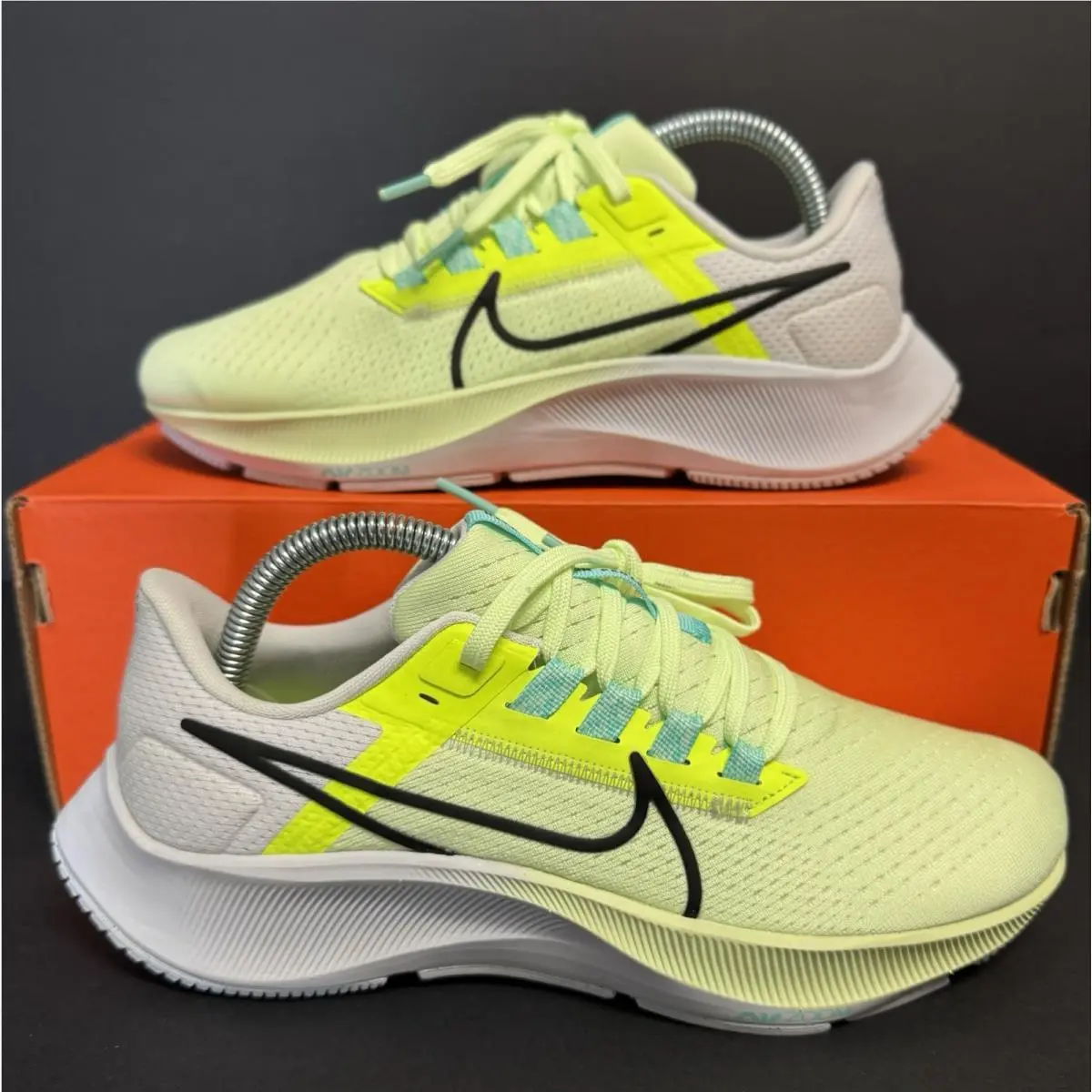 Nike Women’s Air Zoom Pegasus 38 Running Shoes Volt Black Size 8.5 CW7358-700 - Green